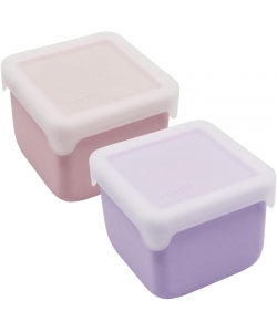 LUNCH BOX MELII SILICONE SNACK CONTAINER 2 PCS 236 ML PINK/PURPLE 23300