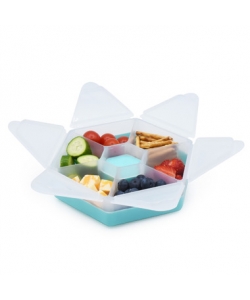 SNACKLE BOX MELII HEXAGON 6 COMP. INDIVIDUAL 798 ML BLUE 23710