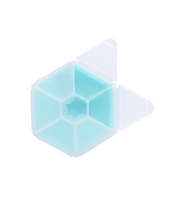 SNACKLE BOX MELII HEXAGON 6 COMP. INDIVIDUAL 798 ML BLUE 23710