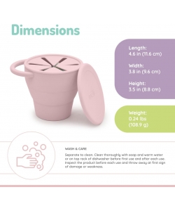 SNACK CONTAINER MELII COLLAPSIBLE 315 ML PINK 24510