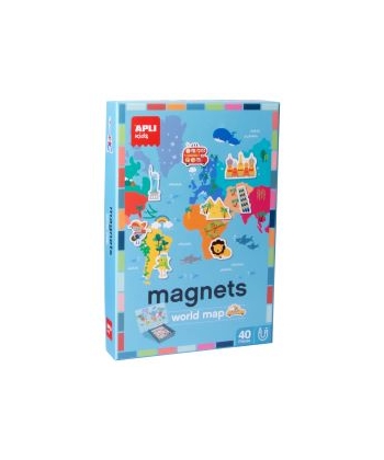 Magnets Apli World Map 40/Pack 16494