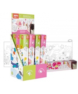 Coloring Roll Apli Adhesive Magic Candy Land 4M 14884