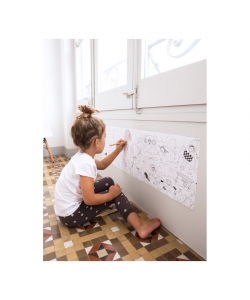 Coloring Roll Apli Adhesive Magic Candy Land 4M 14884