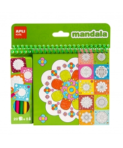 Mandala Apli Color Blac Paint With Pencils 17151