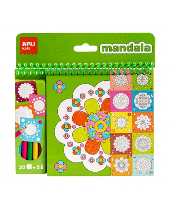 Mandala Apli Color Blac Paint With Pencils 17151