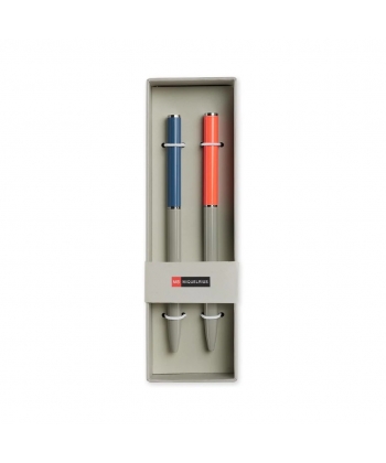 Pen Ballpoint Mr Thin 0.7Mm 2/Pack Blue Red 11969