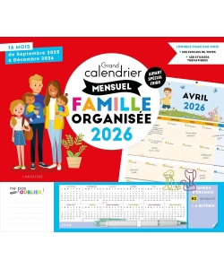 Grand Calendrier Mensuel Famille Organisee 2026