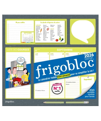 Frigobloc Hebdomadaire 2026 - Calendrier D Organisation Familiale / Sem
