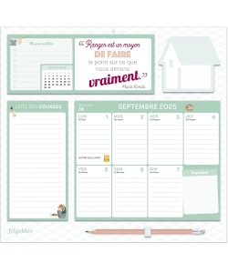 Frigobloc Hebdomadaire 2026 Maison Zen (De Sept. 2025 A Dec. 2026)