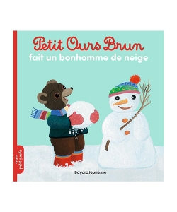 Petit Ours Brun Poche - Fait Un Bonhomme De Neige