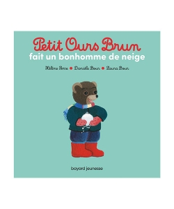 Petit Ours Brun Poche - Fait Un Bonhomme De Neige