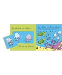 Mon Premier Livre Puzzle Tout Doux - Sous La Mer Des 1 An (4 Puzzles De 2 Pcs)