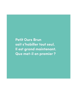 Petit Ours Brun Poche - S Habille Tout Seul