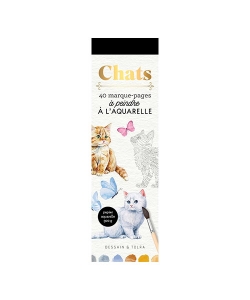 40 Marque-Pages A Peindre A L Aquarelle - Chats