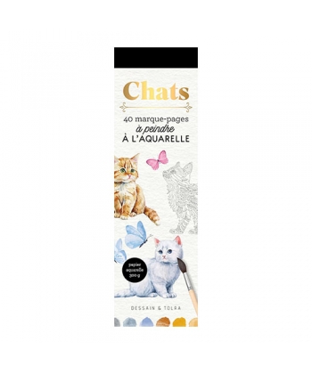 40 Marque-Pages A Peindre A L Aquarelle - Chats