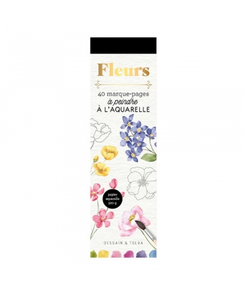 40 Marque-Pages A Peindre A L Aquarelle - Fleurs