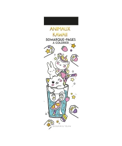 50 Marque-Pages A Colorier - Animaux Kawaii