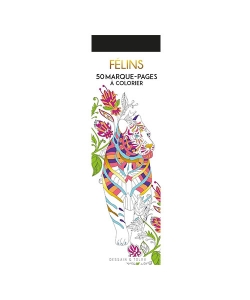 50 Marque-Pages A Colorier - Felins