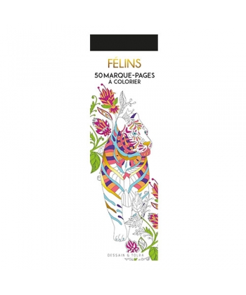 50 Marque-Pages A Colorier - Felins