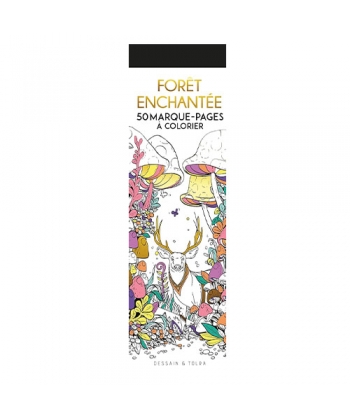 50 Marque-Pages A Colorier - Foret Enchantee