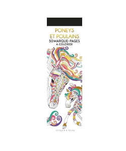 50 Marque-Pages A Colorier - Poney - Poulain
