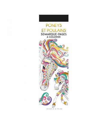 50 Marque-Pages A Colorier - Poney - Poulain