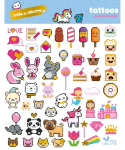 Colle Et Decore - Tattoos Pixels Kawaii