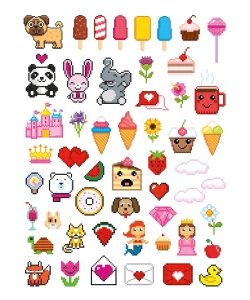 Colle Et Decore - Tattoos Pixels Kawaii