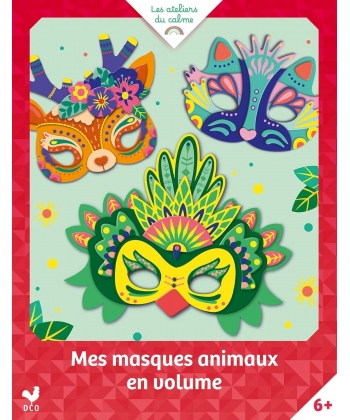 Mes Masques Animaux En Volume - Pochette Avec Accessoires