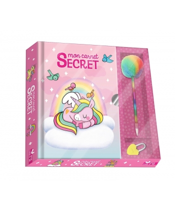 Coffret Mon Carnet Secret Bebes Licornes Avec Stylo Fantaisie +Cadenas