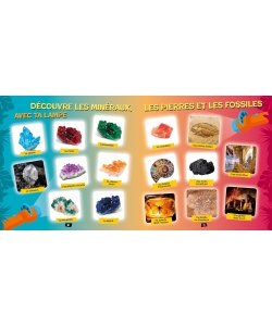Je Decouvre Les Mineraux Et Fossiles - Coffret Avec Lampe Et Kit Excavation