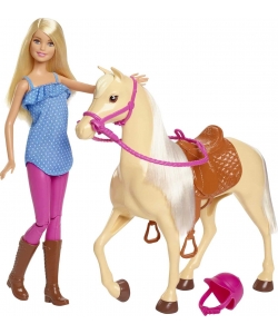 Mattel Barbie Doll & Horse Mtbbfxh13