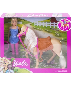 Mattel Barbie Doll & Horse Mtbbfxh13