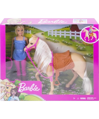 Mattel Barbie Doll & Horse Mtbbfxh13