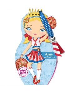 Minimiki Carnet Creatif - Amy Aux Etats-Unis (Avec Un Bracelet) Nouvelle Edition