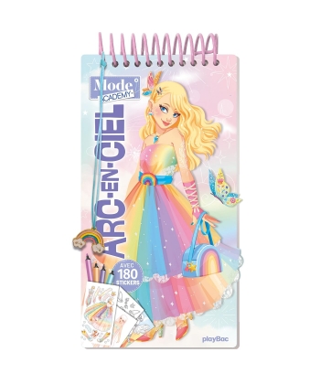 Carnet Creatif Mode Academy Arc-En-Ciel (Avec Un Bracelet)