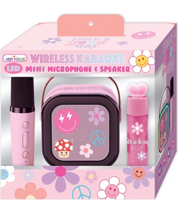 Hot Focus Led Wireless Karaoke With Mini Microphone And Speaker Tc607Go