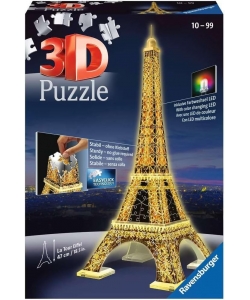 Ravensburger Puzzle 3D Night Edition Tour Eiffel Paris Rv12579-1
