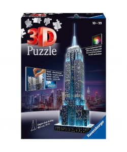 Ravensburger Puzzle 3D Night Edition Empire State Building Rv12566-1