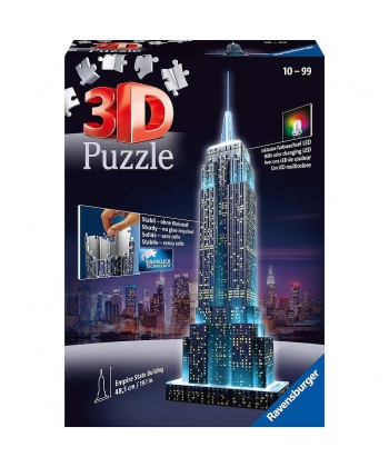 Ravensburger Puzzle 3D Night Edition Empire State Building Rv12566-1