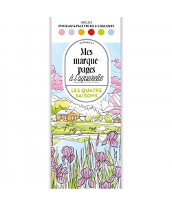 Mes Marque-Pages A L Aquarelle - Quatre Saisons +Pinceau +Palette
