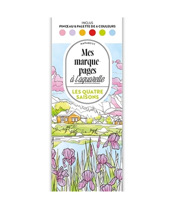 Mes Marque-Pages A L Aquarelle - Quatre Saisons +Pinceau +Palette