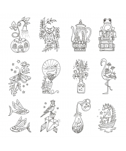 Mondes Magiques - Carnet De Coloriage