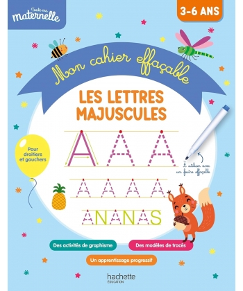 Toute Ma Maternelle - Mon Cahier Effacable - Les Lettres Majuscules