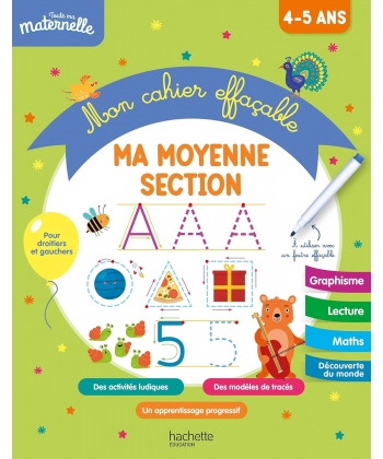 Toute Ma Maternelle - Mon Cahier Effacable - Ma Moyenne Section (4-5 Ans)