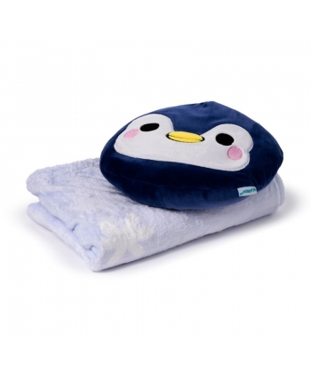 Blanket Puckator Blankeazzz Adoramals Nico The Penguin 2-In-1 W/Plush Toy Blk05