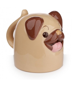 Mug Puckator Mopps Pug Upside Down Ceramic Umug12