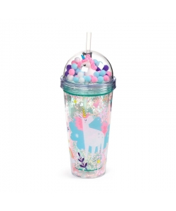 Cup Puckator Unicorn Magic Double Walled W/Straw Cup84