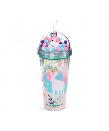 Cup Puckator Unicorn Magic Double Walled W/Straw Cup84