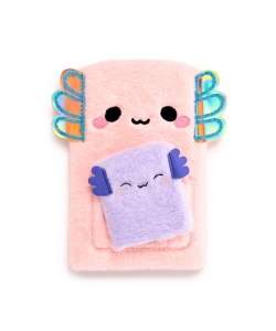 Notebook Puckator Adoramals Maddie The Axolotl Plush With Pouch Mini Memo131
